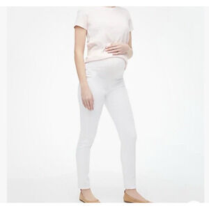 J.Crew Re-Imagined White Maternity Jean Signature Stretch Size 25 AW388